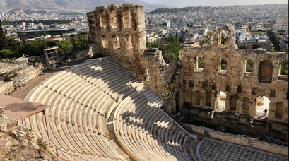 Athen '17 | «Odeon des Herodes Atticus» | Antikes Theater am Fuss des Akropolis-Felsens | Von Herodes Atticus gestiftet | Fasst 5'000 Zuschauer:innen.