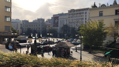 Athen '17 | Boutique Hotel Pallas Athena: «Frühstücks-Terrassen-Blick».