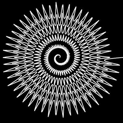 Archimedische Spirale m=50, q=1, p=1