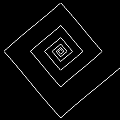 Logarithmische Spirale b=0.1, m=4, q=1, p=1