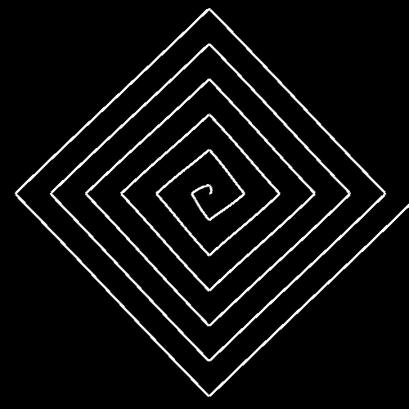 Archimedische Spirale m=4, q=1, p=1