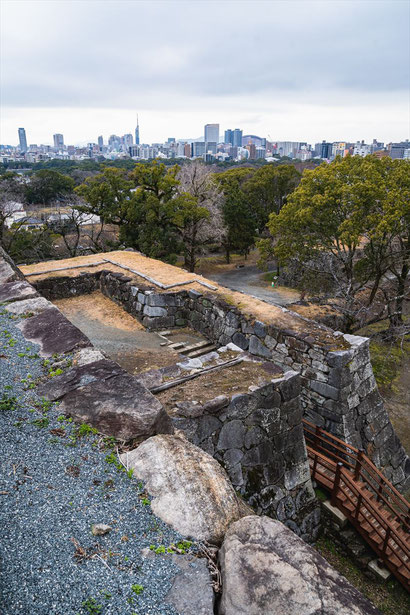 旅行記福岡城跡からの眺め