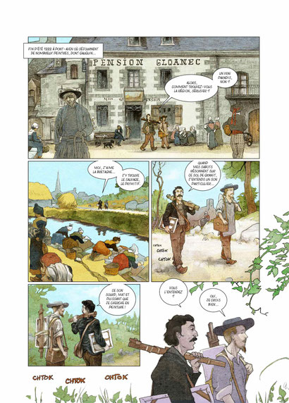 "Sous la dictée" Page 1, Dessinateur : Vincent Dutreuil
