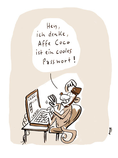 Cartoon von Mock zum Thema Password