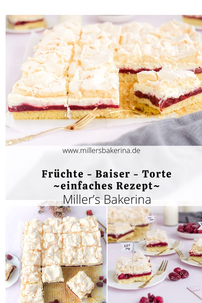 Früchte -Baiser - Torte