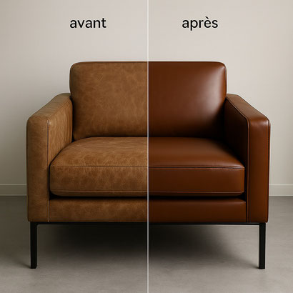 Différence entre cuir collant mal entretenu et cuir sain nettoyé correctement.