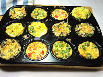 Nachher: Frische Muffins aus dem Ofen