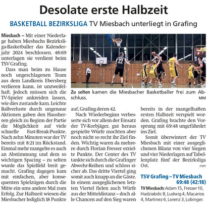 Bericht im Miesbacher Merkur am 18. Dezember 2024 - Zum Vergrößern klicken