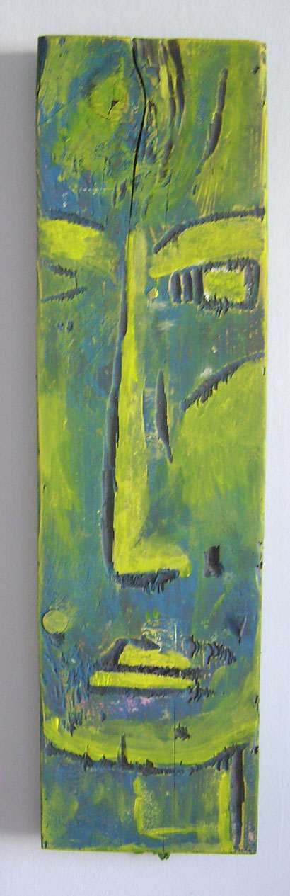  FACE 2010 painted woodcut 23 x 85 cm
