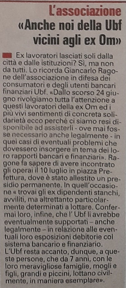 La Gazzetta del Mezzogiorno del 22 luglio 2018.