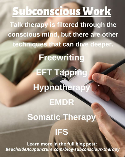 Subconscious Work on the Beachside Blog: Journaling, EFT, hypnotherapy, EMDR, somatic therapy, IFS