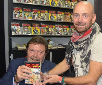 Mario Gomboli con l'albo numero mille ...che ancora non esiste