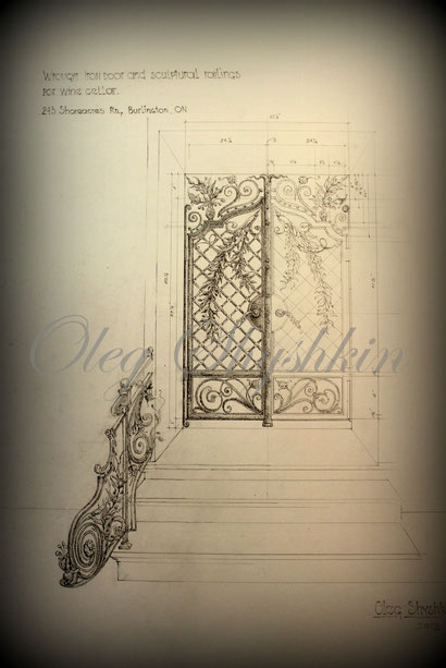 wrought iron gates and railing. design by Oleg Shyshkin