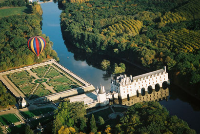 Chenonceau, Château de la Loire, Photo aérienne, France