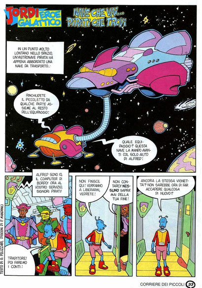 Tavola da "Jordi eroe galattico" - Il Corrierino - 1994