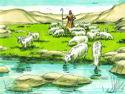 Les fidèles chrétiens sont comparés à des brebis qui écoutent la voix de Jésus. Jean 10 : 27 : « Mes brebis écoutent ma voix, je les connais et elles me suivent. »