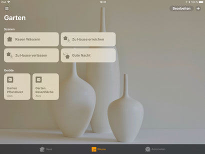 Apple HomeKit, Bewässerung HomeKit, Gartenbewässerung, Steuerung Apple HomeKit