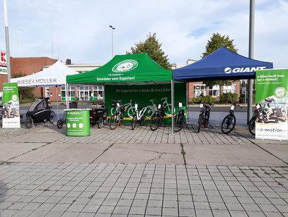 erster Elektromobilitätstag in Oberhausen mit e-Bike, Pedelec, Eletrodreirad, Lasten e-Bike Probefahrten
