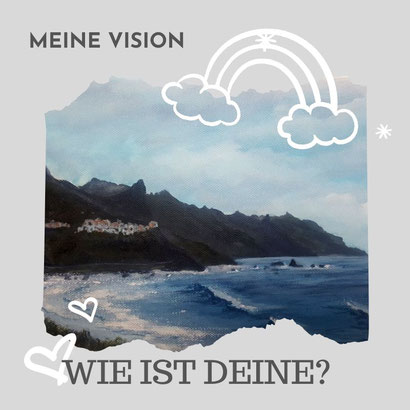 ein Acrylgemälde einer sich überschlagenden Welle, Shorebreaker - ein Bild zu meiner Vision