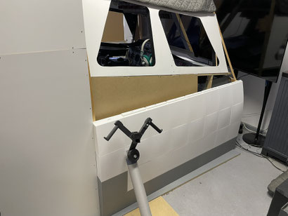 Concorde Homecockpit - Rohbau mit Seitenwand und Cockpitfenstern