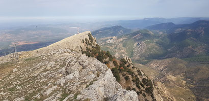 Yelmo. Blick nach Norden: Sierra de Alcaraz, La Mancha.