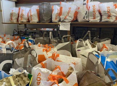 sacs avant la distribution