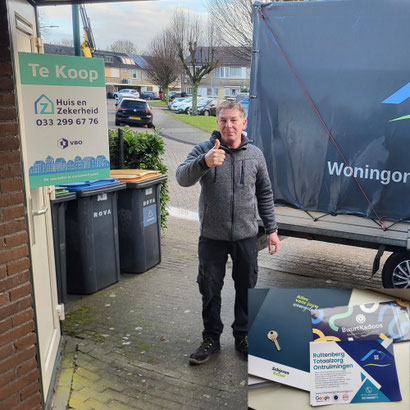 Spoed woningontruiming in Spakenburg uitgevoerd door Ruttenberg Ontruimingen, woning volledig leeggehaald en opleverklaar opgeleverd.