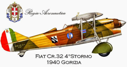 Velivolo del Col. Gradinetti comandante del 4° Stormo C.T. Artista: © Zbynek Valka - Elaborazione: AeroStoria