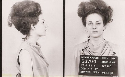 Mugshot photos in police station