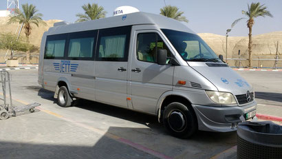 A bus similar to this one will take you through the 'no man's land'.