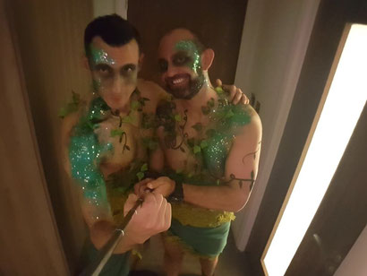 Alex and Dante Harker as Puck and Oberon