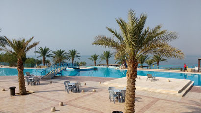 The pool facing the dead sea at the Amman Beach. Dante Harker
