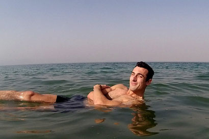 Obligatory floating in the dead sea image. Dante Harker