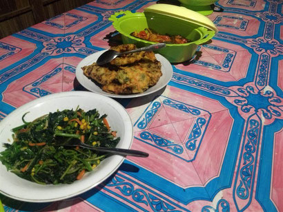 The food at Mambetron was very basic but fine for a few days. Did we mention it was very cheap too?
