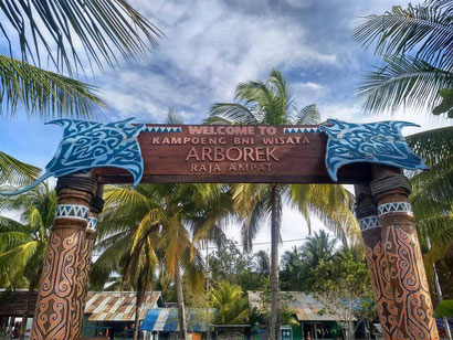 The cultural village on Arborek Island, Raja Ampat