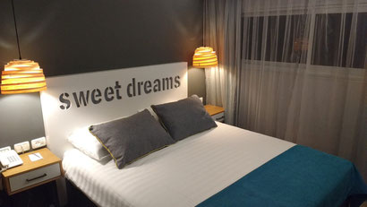 Our beautiful funky room at the Prima City Hotel, Tel Aviv, Israel.
