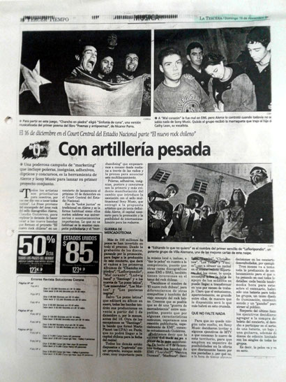 “Con artillería pesada”, publicado en La Tercera, 19 de noviembre de 1995.