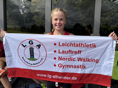 Stolze Bannerträgerin: Emily Holzhauer