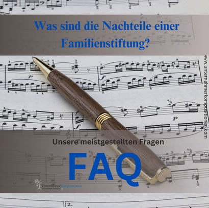 Was sind die Nachteile einer Familienstiftung?