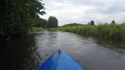 Kajak, Kanu, paddeln, Örzte, Fluss, Wassersport, Wassersport lernen, naturbelassener Fluss, Flussverlauf, Baumstaumm, abenteuer, Flussufer, Strömung
