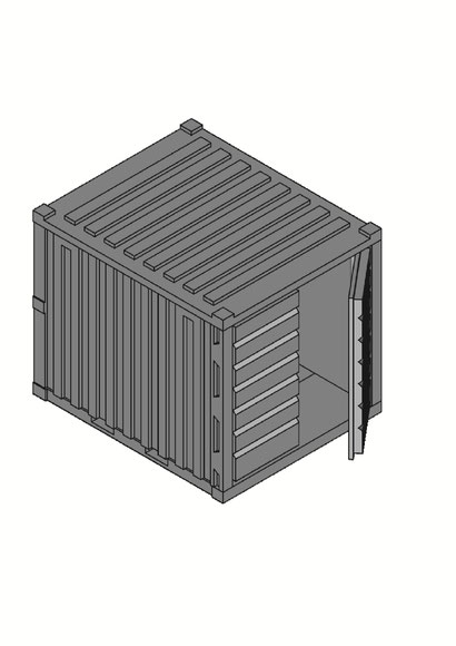 Materialcontainer 10ft in 1:50