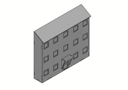 Wohnhaus Relief schmal 1:50