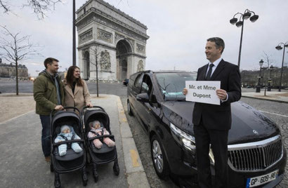 Airport transfer with baby seat Paris