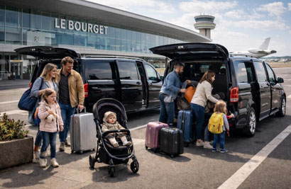 taxi Le Bourget with baby seat 