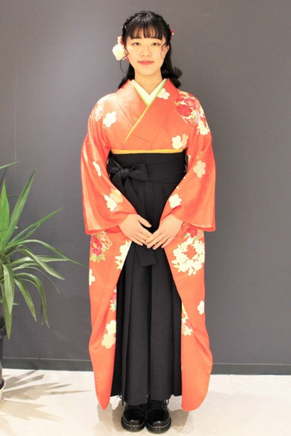 卒業式で袴の着付け