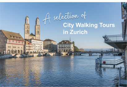 View across the Limmat River towards Zurich's iconic Grossmünster with its twin towers, framed by the city's historic skyline.