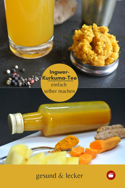 Tee aus den Ingwer-Kurkuma-Resten