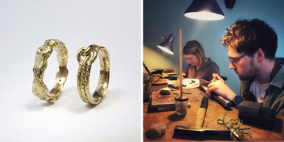 Alliances bretzel pour amoureux alsaciens