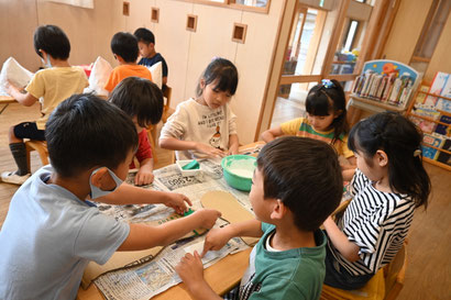みどりの折り紙・・・?