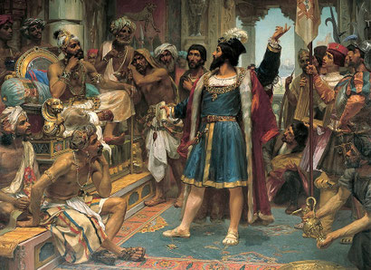 Vasco da Gama viene ricevuto da Zamorin a Calicut